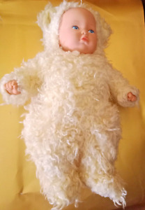 Costume de poupée bébé amovible Anne Geddes jaune fabriqué à Hong Kong vintage 1997
