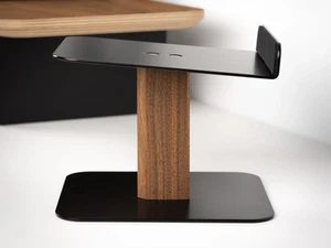 Balolo Speaker Stands Pair Walnut Wood Finish BA-LSS-EIC - Picture 1 of 7