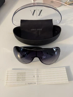 Auténtico marco negro Armani Exchange AX064/S KAG GR 99-01 125 mm con lentes negras Foto 1 de 4
