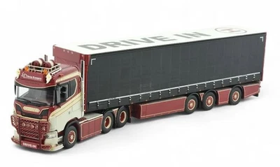 TEKNO, SCANIA 6x4 con rimorchio centinato a 3 assi LD Transport, 1/50,  TEK86023 - Immagine 1 di 4
