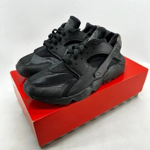 Nike Air Huarache DD1068-002 Sneaker Athletic Triple Black Men's Size 9 Lace Up - Picture 1 of 15