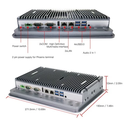 100‑240V EU Plug Rugged Touchscreen Tablet 10.1in Display Capacitive Screen - Image 1 of 4