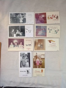 Vintage Lot Of 8 RPPC Christmas Cards With Children - Picture 1 of 10