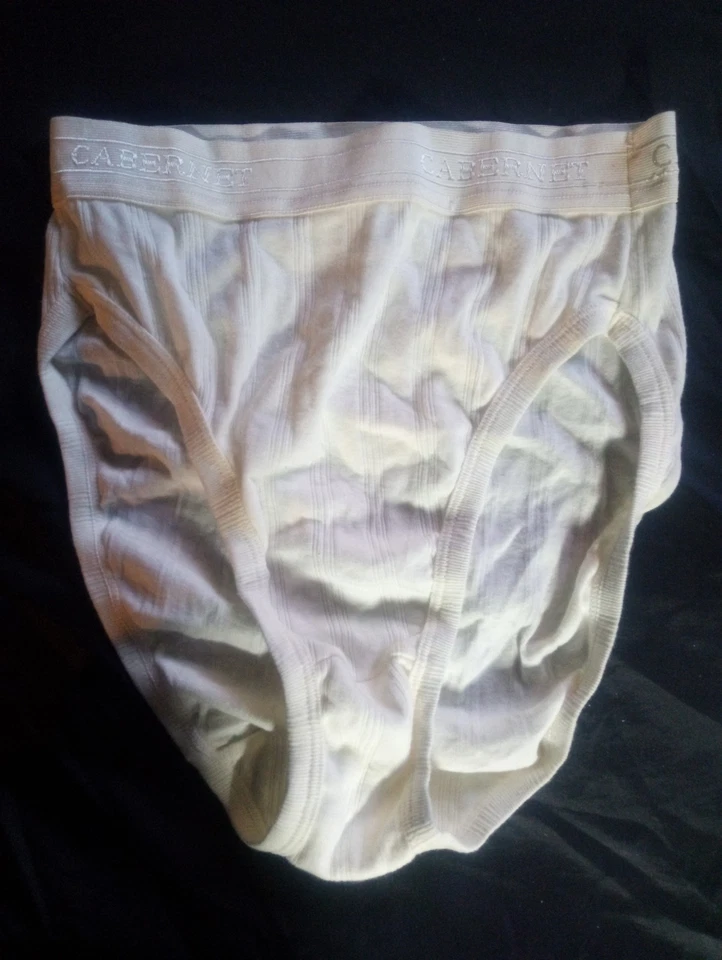M/6 Cabernet Rio 签名带罗纹棉质法国高帮象牙色内裤  — 第 1/4 张图片