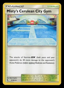 NM - Pokemon Misty's Cerulean City Gym 61/68 Hidden Fates Uncommon - Picture 1 of 2