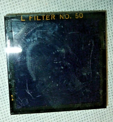 L BLUE filter no 50 & Corning 2.8mm Yellow 3384 CS-70 - Image 1 of 4
