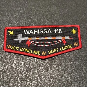 Wahissa Lodge 118 Old Hickory NC 2017 Conclave Host Lodge Flap RED Bdr (7D465) - Picture 1 of 6
