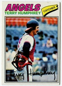 1977 Topps #369 Terry Humphrey California Angels - Foto 1 di 2