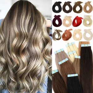 Nastro senza cuciture nelle estensioni dei capelli umani 100% vera pelle Remy trame capelli russi - Foto 1 di 120