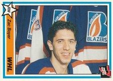 1990-91 7th Inning Sketch WHL #284 ZAC BOYER - Blazers DEG Düsseldorf