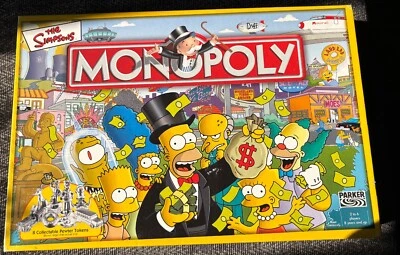 The Simpsons Edition Monopoly Board Game Parker Brothers Checked & Complete - Image 1 of 4