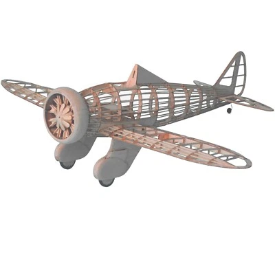 P-26A Peashooter Slow Flyer 381 mm Spannweite Modell Flugzeug Holz Bausatz KIT - Bild 1 von 4