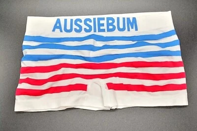 AussieBum Men's Bodystretch Hipster Trunk Size L Blue White Pink Stripe - New! - Image 1 of 4