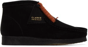 CLARKS ORIGINALS MEN'S WALLABEE BOOTS BLACK SUEDE 26155517 - Picture 1 of 1