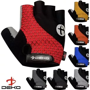 Men Cycling Gloves Half Finger MTB Bicycle Gel Padded Fingerless Gloves Unisex - Picture 1 of 6