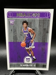 DE’AARON FOX Rookie RC 2017-18 Panini NBA Hoops # 255 Sacramento Kings - Picture 1 of 2