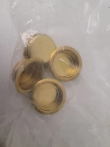 H. B. Ives 218BB3 1" Diameter Brass Finger Pull Flush Door Pack Of 4 - Picture 1 of 4