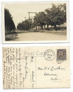 Chatsworth Ontario Postcard Toronto St with 1933 Chatsworth Duplex Cancel - Bild 1 von 4