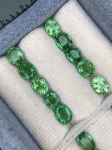 10.90 Carat Gorgeous Calibrated Tsavorite Garnet lot For Jewelry, Collections - Picture 1 of 3