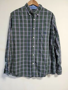 Chaps Ralph Lauren Shirt Mens large L Green Plaid Long Sleeve Button Up - Picture 1 of 5