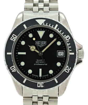 Relógio Heuer 37mm (pré-etiqueta) 980.033 Professional 1000 Series Black Jubilee 195AL! - Imagem 1 de 4