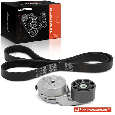 Kit de componentes de transmisión por correa serpentina A-Premium 2x para Western Star 4900EX 4900 02 Foto 1 de 4