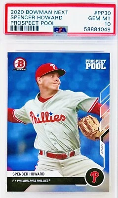 2020 Bowman Next Spencer Howard Prospect Pool #PP-30 Limited PSA 10 💎 Rookie RC - Image 1 of 3