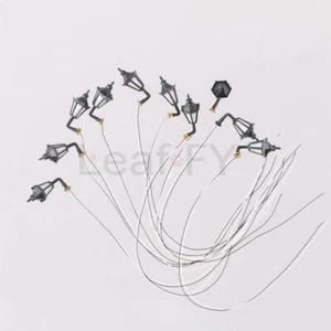 10pcs 1:100 HO Scale 3V Warm White Model Railway Led Lamppost Lamps Wall Lights - Picture 1 of 6