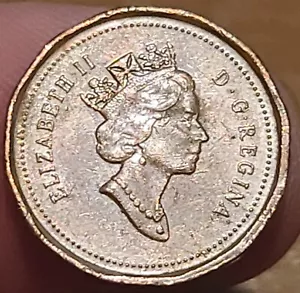 1996 Queen Elizabeth II Canada 1 Cent Reverse Broken Branch - Picture 1 of 3