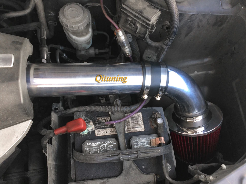 Sistema de admisión de aire negro rojo + filtro 2 piezas para Honda Ridgeline 2009-2013 3,5 L V6 Foto 1 de 1