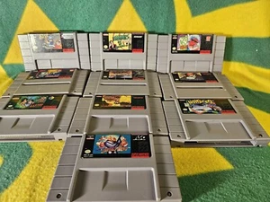 Super Nintendo Game Lot Of 10 **Zombies Ate My Neighbors, Speed Racer....** - Picture 1 of 7