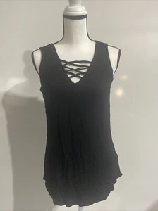 WNEEDU Women's Summer Sleeveless Criss Cross Casual Tank Top M New - Picture 1 of 12