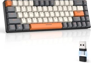RK-68 Lo último Intercambiable Tipo C Inalámbrico 60% Mecánico Teclado para Juegos Bluetooth PS4 - Imagen 1 de 17
