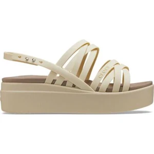 NEW GENUINE: Crocs Women Brooklyn Strappy Low Wedge Sandal - Picture 1 of 6