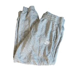Nike Jogginghose Jugend Mädchen XL Jogger grau sportlich Fleece Bund Kordelzug - Bild 1 von 5