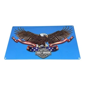 2015 H-D Eagle Banner Harley Davidson Motorcycles Metal Sign 18” x 11” - Picture 1 of 3