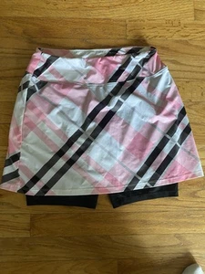 San Soleil Womens Skort Skirt Size XS White Geometric pocket Pull on UV 40 $92 - Picture 1 of 4