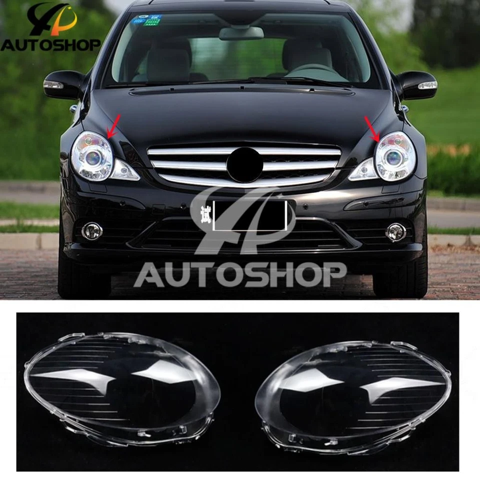 Par de cubiertas de carcasa de lente transparente para faros para Mercedes Benz W251 R350 R500 06-10 Foto 1 de 4