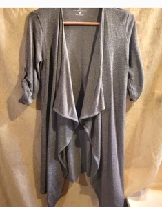 Womens New York & Co Cardigan Sweater Gray Open Front Size XS - Picture 1 of 5