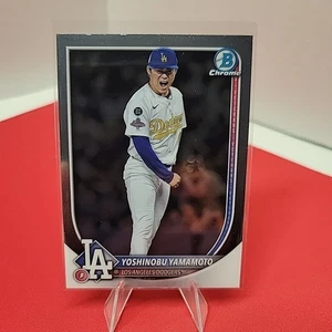 ⚾️ YOSHINOBU YAMAMOTO | 2025 Bowman Chrome | Base Card #76 | Great Centering - Picture 1 of 2