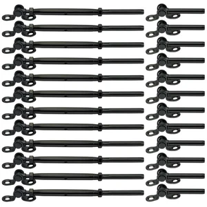 Herrajes para barandilla de cable negro 3/16, 12 pares de rieles de cable de acero inoxidable negro... - Imagen 1 de 6