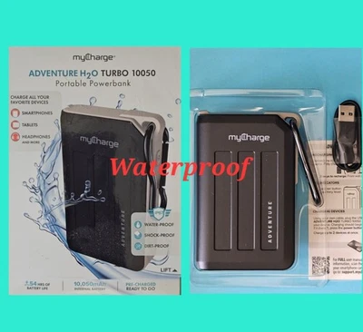 myCharge - Adventure H2O Turbo 10,050 mAh Portable Charger Waterproof boat - Image 1 of 4