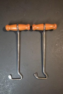 Southwestern Boot Hooks Boot Puller for Cowboy Boots, Wood Handles (2 Hooks) - Image 1 of 4