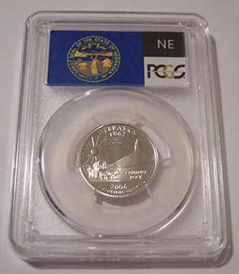 2006 S Silver Nebraska State Quarter Proof PR69 DCAM PCGS Flag Label - Image 1 of 2