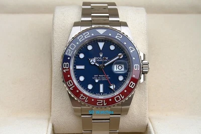 RELOJ ROLEX 126719 GMT MASTER II PEPSI ESFERA AZUL ORO BLANCO Foto 1 de 4