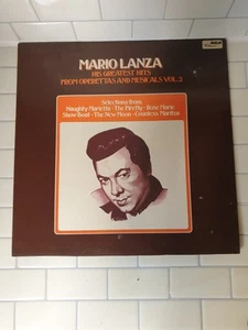 Mario Lanza His Greatest Hits From Operettas And Musicals Vol 2 LP - Picture 1 of 11