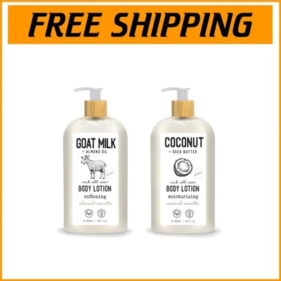 Softening Moisturizing Body Lotion Duo: Almond Vanilla & Coconut Vanilla | 56 oz - image 1 of 4