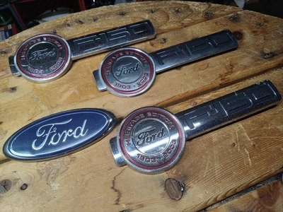 Lot of 4 OEM Ford F-150 Heritage Edition Fender Emblems & Blue Oval 3L3J-16B115 - Image 1 of 4