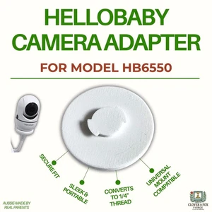 HelloBaby HB6550 Baby Monitor Mount Adapter: 3D Printed, 1/4" Thread - Picture 1 of 7