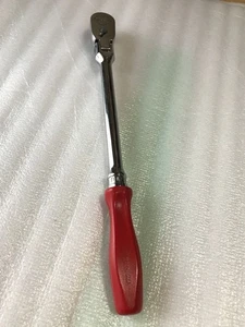 Snap On Tools FHLFD80A 3/8 Dr RED Hard Grip Long Handle Flex-Head Ratchet - Picture 1 of 8